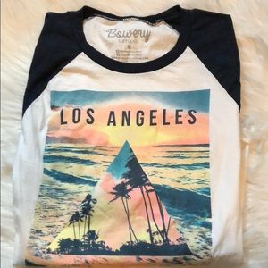 Tops - Baseball Tee Los Angeles California Tops - Baseball Tee Los Angeles California